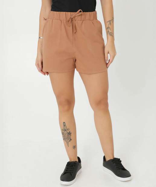 Short Feminino Moletinho Cordão Marisa