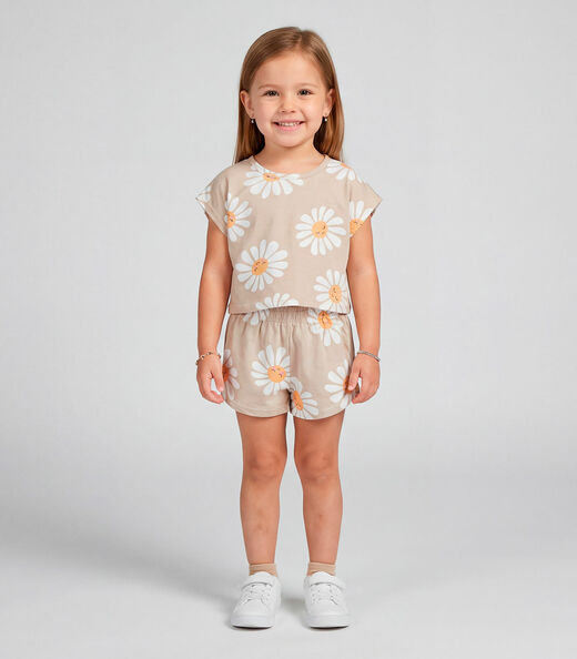 Image_Conjunto Infantil Feminino Short E Blusa Select Marrom