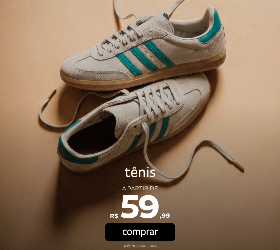 Tênis a partir de R$59,99