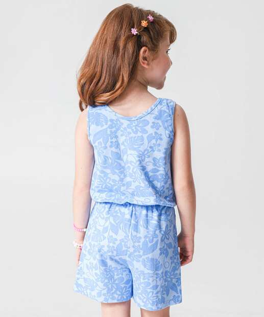 Macaquinho Infantil Stitch Tam 4 a 10 Azul 