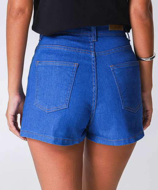 Short Feminino Boyfriend Uber Jeans Azul