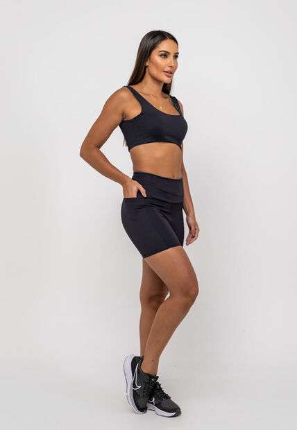 Top Suplex Poliamida Bicolor Preto Salvatore