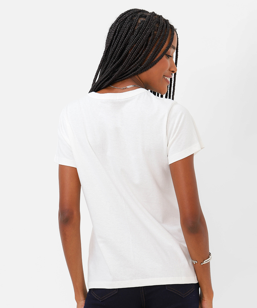 Camiseta Feminina Estampa Anos 90 Marisa Off White