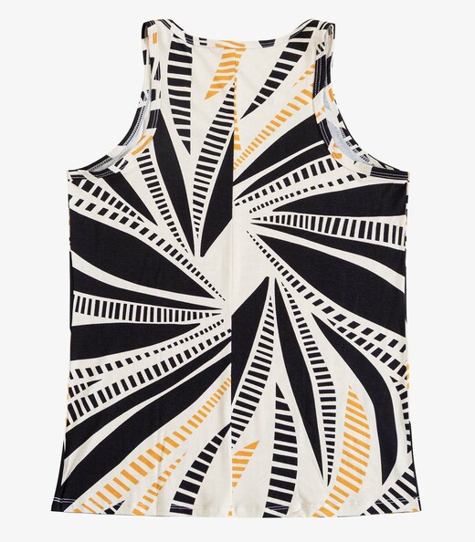 Blusa Feminina de Alça Estampada Infinita Cor Preto