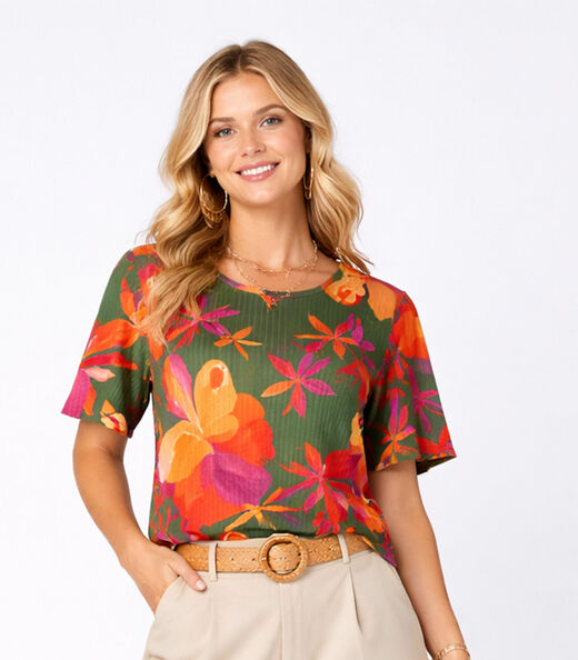 Image_Blusa Feminina em Ribana Canelada Infinita Cor Verde