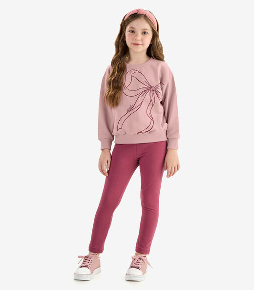 Conjunto Blusão com Legging Rovi Kids Rosa