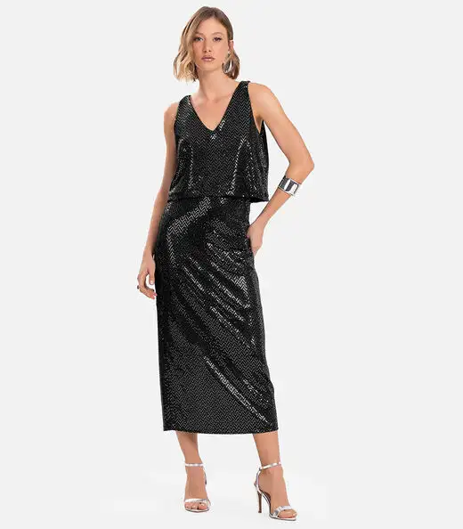 Image_Saia Midi Com Lantejoula Endless Preto