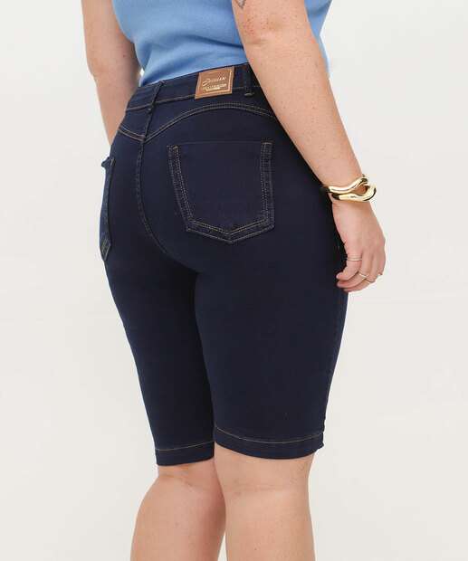 Bermuda Plus Size Feminina Jeans Ciclista 