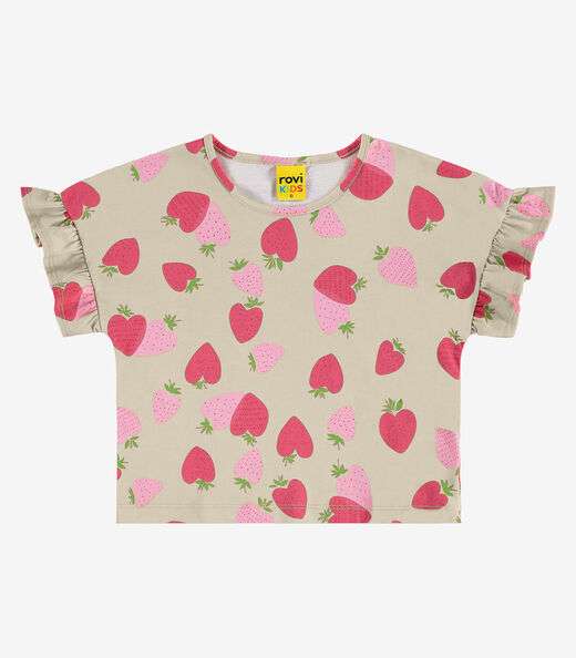 Blusa Infantil Meia Malha Rovi kids Bege