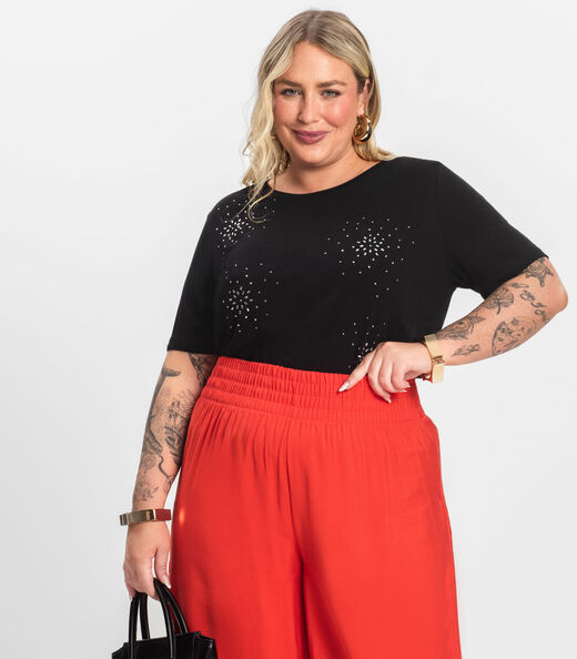 Image_Blusa Manga Curta em Viscotorcion Secret Glam Preto