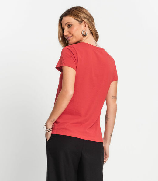 Blusa Feminina Meia Malha 30 Básica KO Laranja