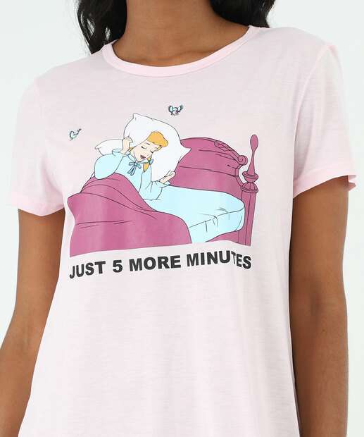 Camisola Listrada Bela Adormecida Disney Rosa