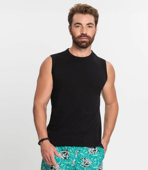 Regata Masculina Básica Rovitex Preto