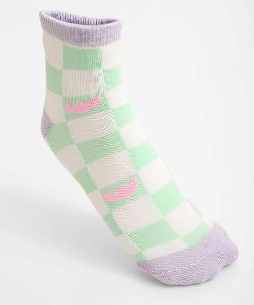 Kit 2 Meias Infantil Estampa Stitch Disney Branco