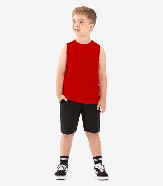 Bermuda Básica Masculina RoviKids Preto