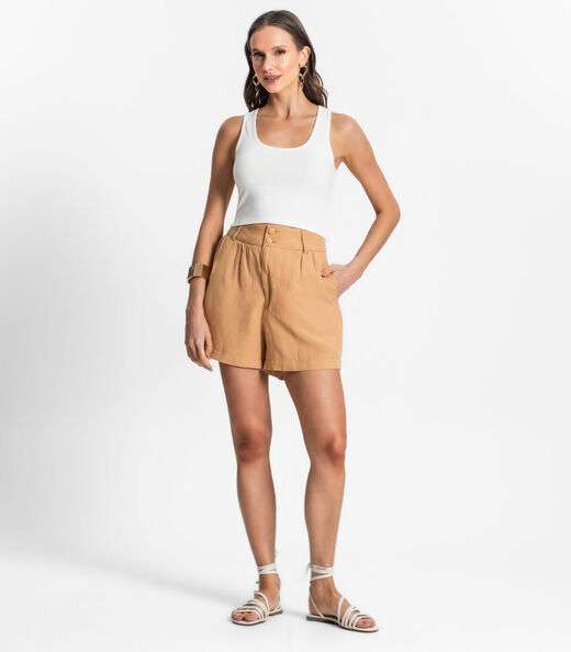 Regata De Cotton Leve Feminino Endless Bege