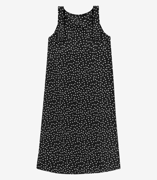 Vestido Feminino Midi Viscose Acetinada Endless Preto