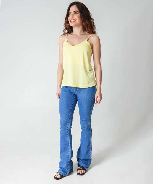 Blusa Feminina Alças Finas Marisa Amarelo