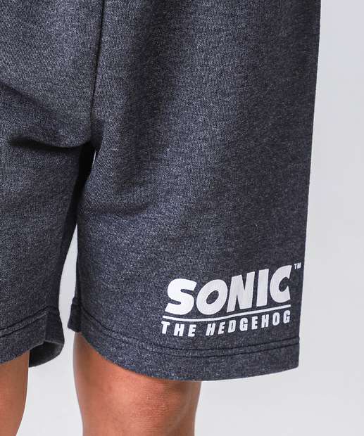 Conjunto Infantil Sonic Tam 4 a 10 Preto