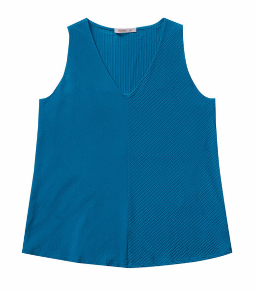 Regata Feminina Plus Size Secret Glam Azul
