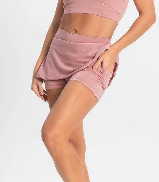 Shorts Saia Feminino FTK Fitness Rosa