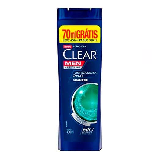 Shampoo Clear Men 2x1 Anticaspa Limpeza Dia 400ml
