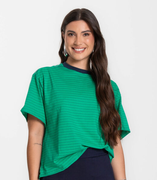 T- Shirt Feminina Infinita Cor Verde