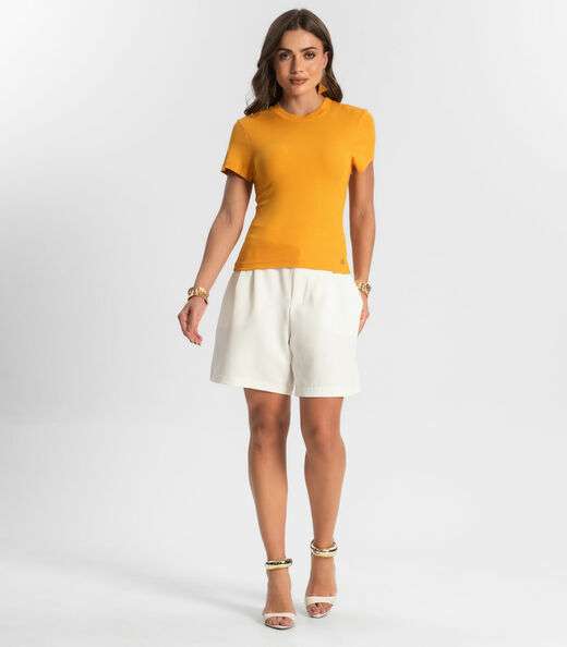 Blusa Feminina Em Ribana Endless Amarelo