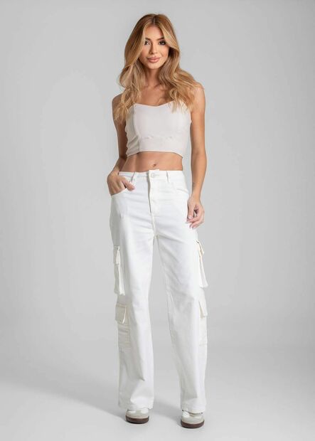 Calça Sarja Sawary Wide Leg Petit - 282404