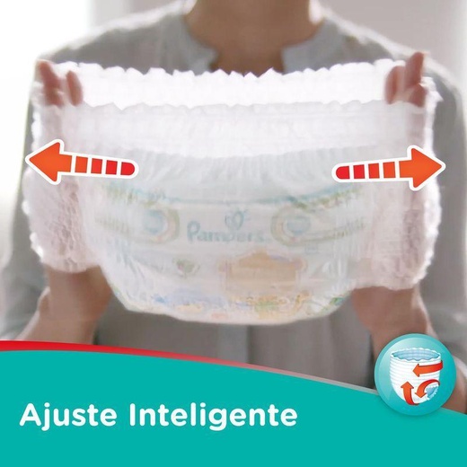 Kit 2 Fraldas Pampers Pants Ajuste Total Mega G 72 tiras