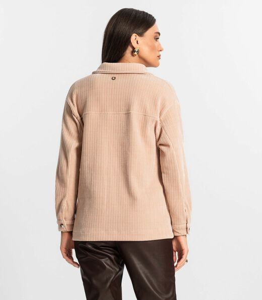 Casaco Feminino Veludo Cotelê Endless Rosa