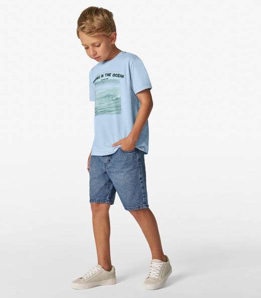 Conjunto Camiseta com Bermuda Trick Nick Azul