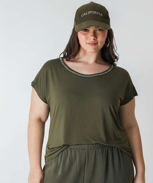 Image_Blusa Plus Size Feminina Manga Curta Marisa Verde