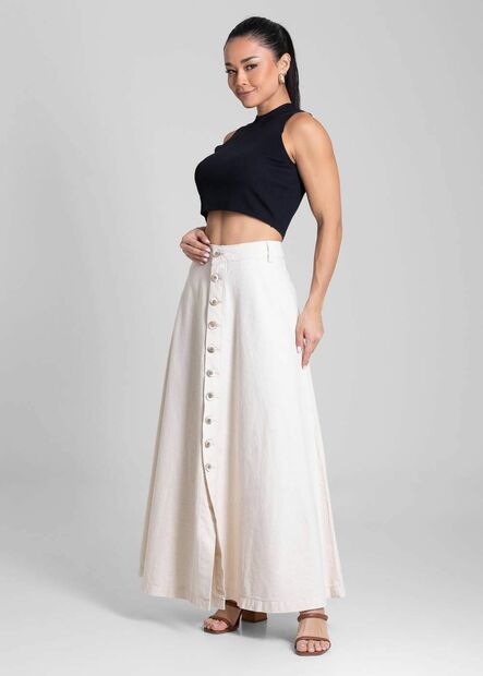 Saia Linho Sawary Midi - 281989