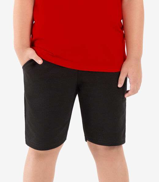 Bermuda Básica Masculina RoviKids Preto