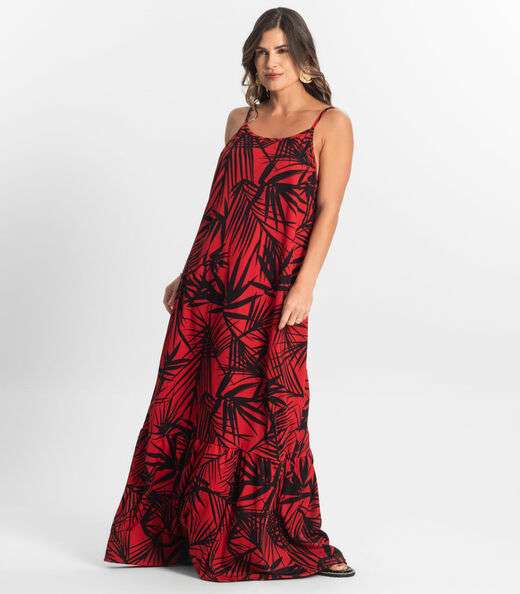 Image_Vestido Longo Feminino Estampado Select Vermelho