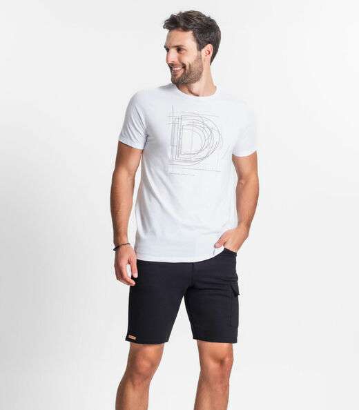 Bermuda Masculina Em Moletom Diametro Preto