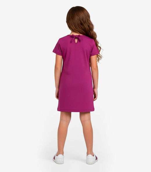 Vestido Feminino Infantil em Molecotton Select Roxo