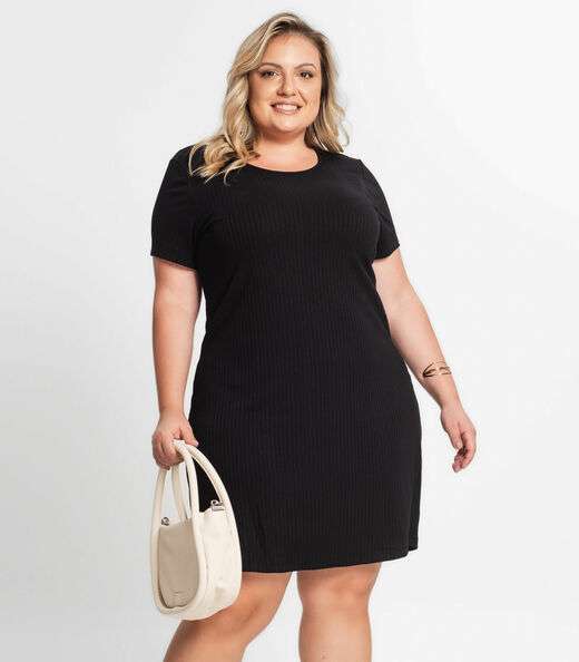 Image_Vestido Feminino Plus Size Secret Glam Preto