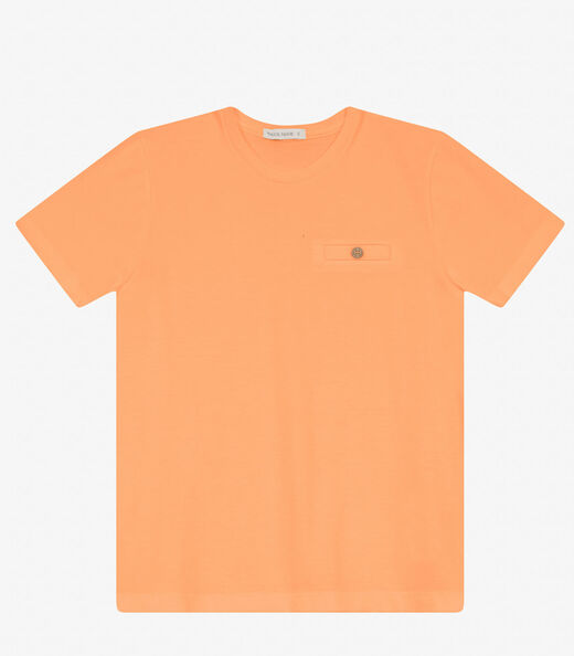Camiseta Menino em Meia Malha Trick Nick Laranja