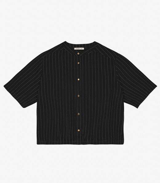 Camisa Manga Curta Plus Size Secret Glam Preto
