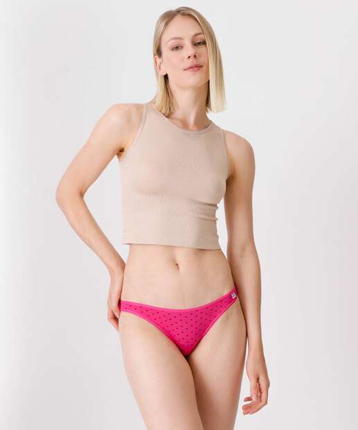 Kit 3 Calcinhas Tanga Estampa Poá DelRio