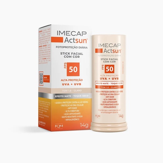 Image_Kit com 2 Unidades de Protetor Solar Facial Stick Imecap Actsun Toque Seco FPS50