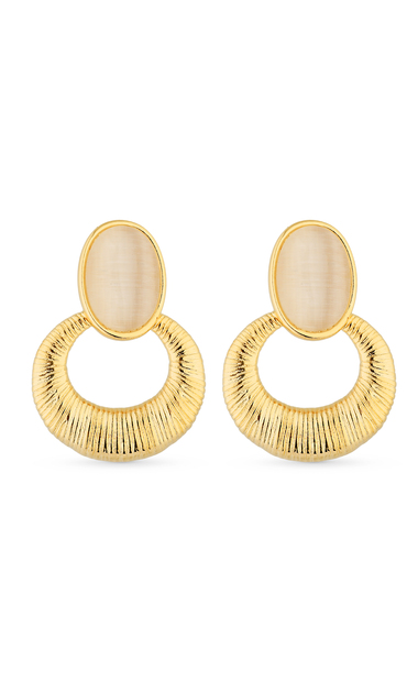 Image_Brinco Semijoia Dourado com Madrepérola Oval Banhado a ouro 18k