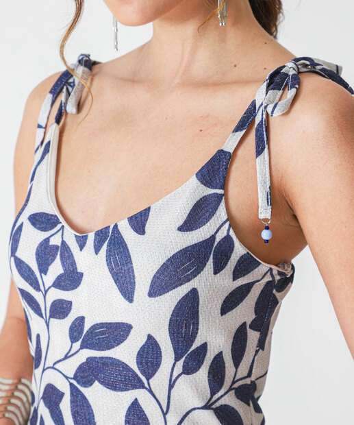 Vestido Longo Feminino Estampado Marisa