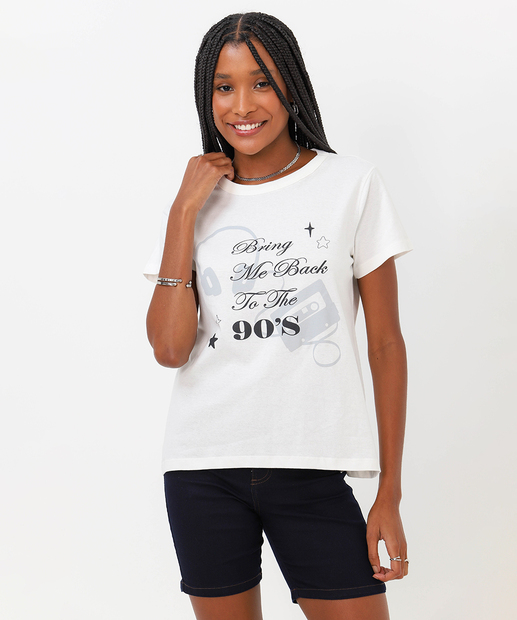 Image_Camiseta Feminina Estampa Anos 90 Marisa Off White