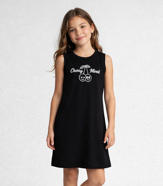 Image_Vestido Infantil Com Estampa Localizada Select Preto