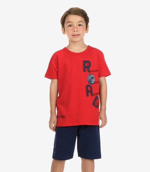 Image_Conjunto Camiseta com Bermuda Menino Rovi Kids Vermelho
