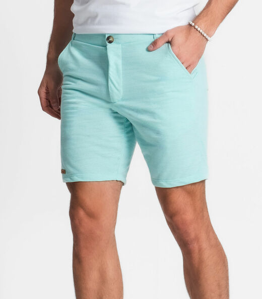 Bermuda Em Moletinho Linho Masculina Diametro Azul