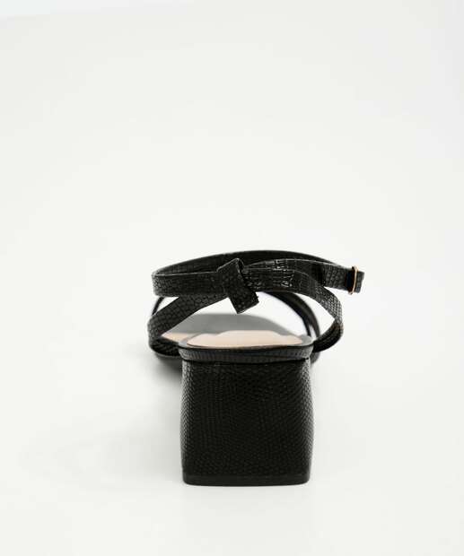 Sandália Salto Grosso Feminina Via Uno 